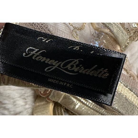 RARE Honey Birdette TILLY💛 Gold Bralette Small - Picture 4 of 5